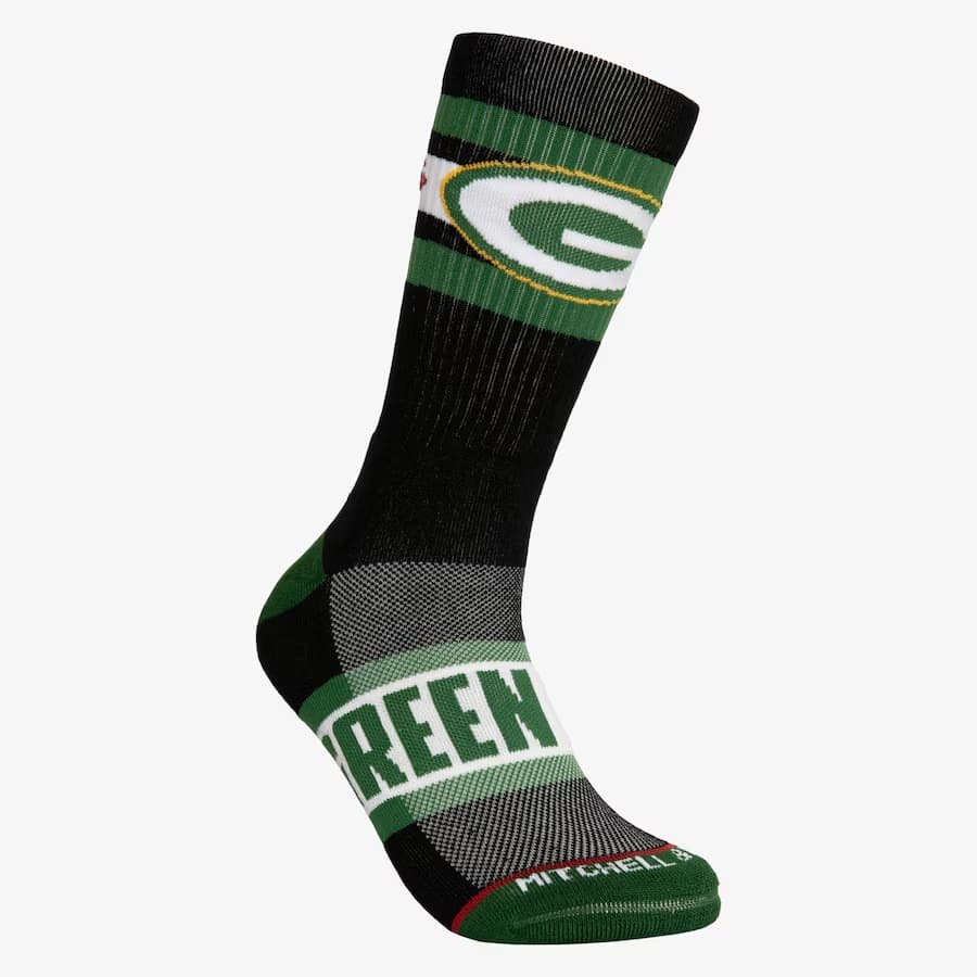 Спортивные носки Mitchell & Ness Green Bay Packers Hail Mary Crew Socks