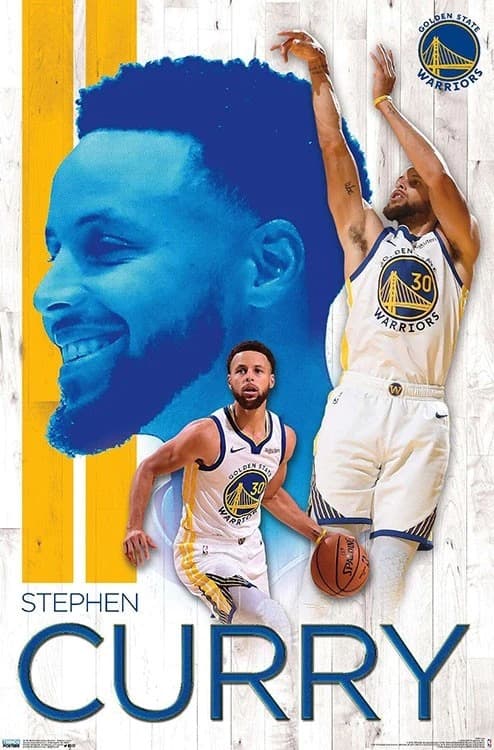 Настенный постер Stephen Curry Golden State Warriors NBA Wall Poster