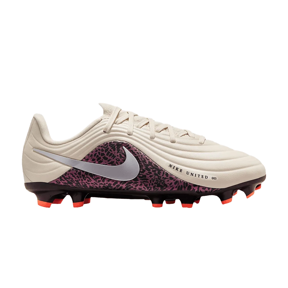 Кроссовки Nike United Jr. Tiempo Maestro Academy MG Low GS 'Fossil Burgundy Crush Metallic Silver'