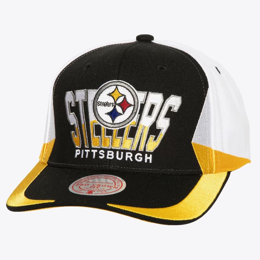 Бейсболка Mitchell & Ness Black Pittsburgh Steelers Retrodome Pro Snapback Hat
