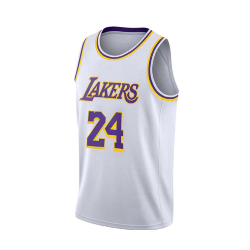 Баскетбольная джерси Ehot Lakers 24 White Jersey