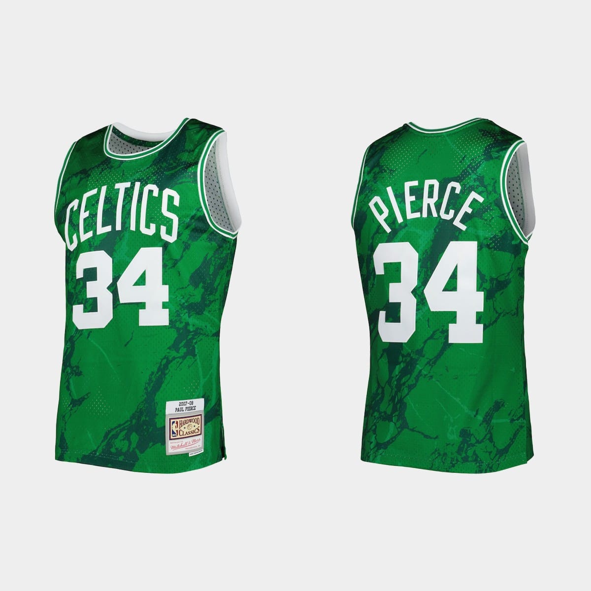 Баскетбольная джерси 2007-08 Boston Celtics #34 Paul Pierce Marble Kelly Green Limited Jersey