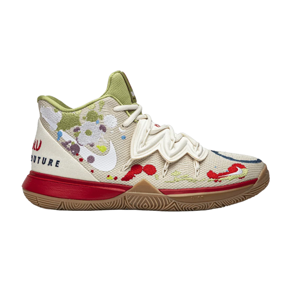 Кроссовки Bandulu x Nike Kyrie 5 GS 'Embroidered Splatters'