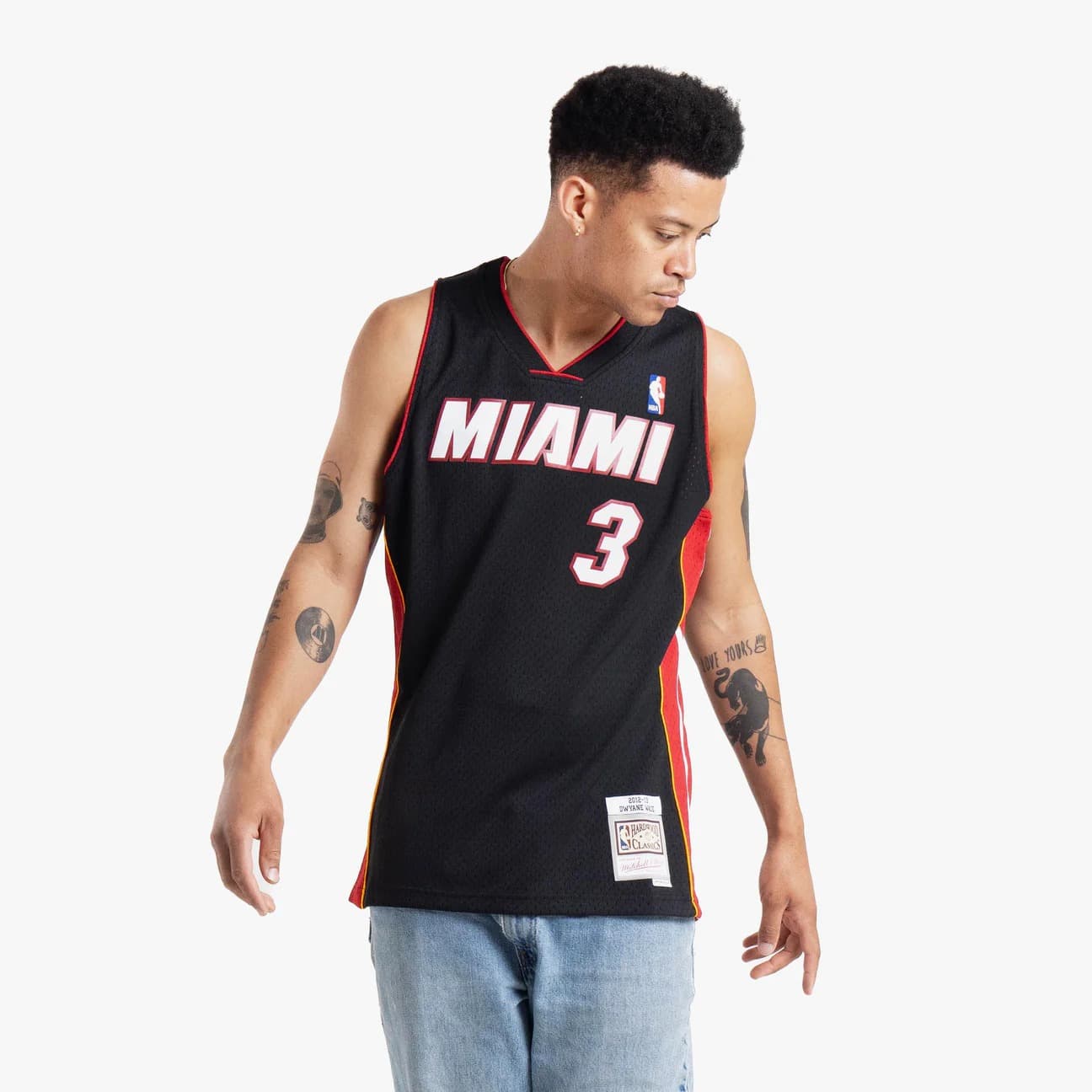 Баскетбольная джерси 2012-13 Miami Heat Dwyane Wade #3 Swingman Hardwood Classic Black Jersey