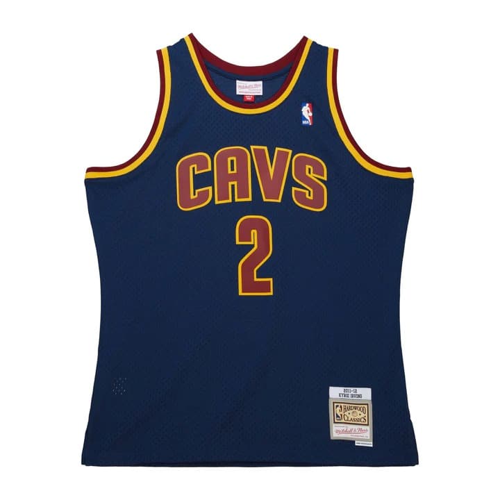 Баскетбольная джерси 2011-12 Cleveland Cavaliers Kyrie Irving #2 Swingman Hardwood Classics Navy Jersey