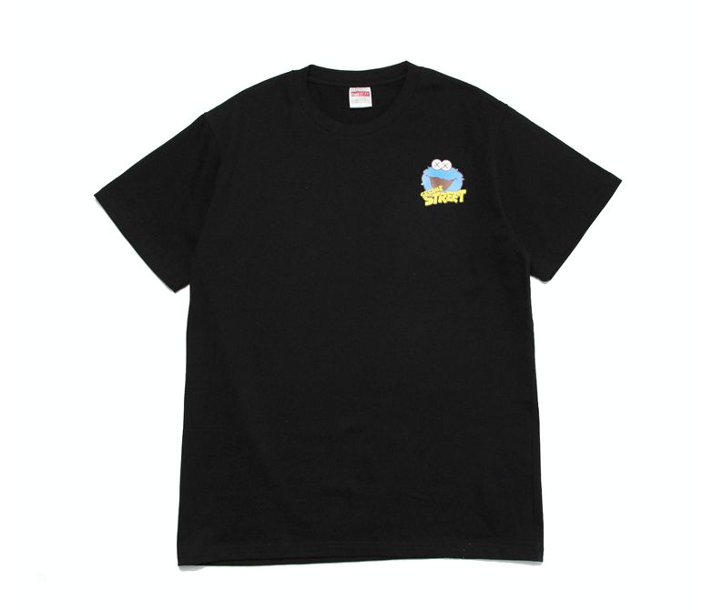 Футболка 2019 KAWS x Sesame Street Cookie Monster Tee Black