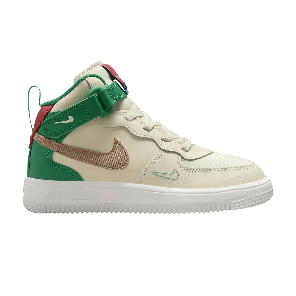 Кроссовки Nike Force 1 Mid EasyOn SE PS 'Coconut Milk Stadium Green'