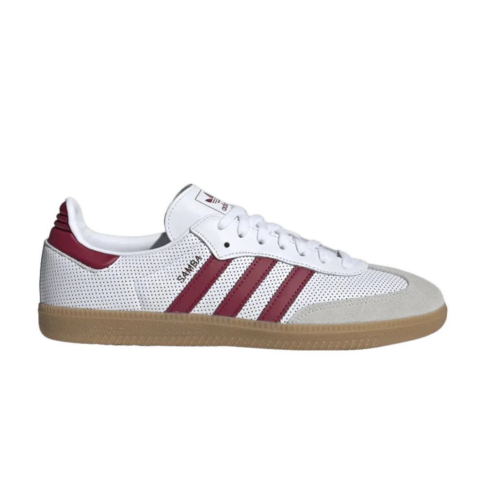 Кроссовки Adidas Samba OG 'White Collegiate Burgundy'