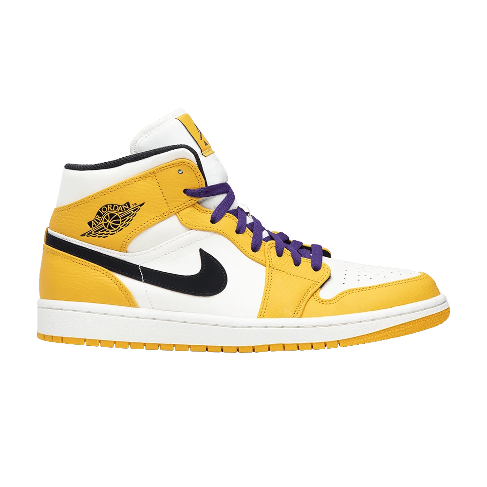 Кроссовки Air Jordan 1 Mid 'Lakers'