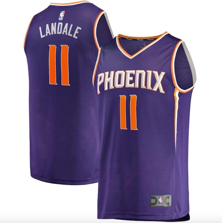 Баскетбольная джерси 2022-23 Phoenix Suns #11 Jock Landale Fast Break Icon Purple Jersey