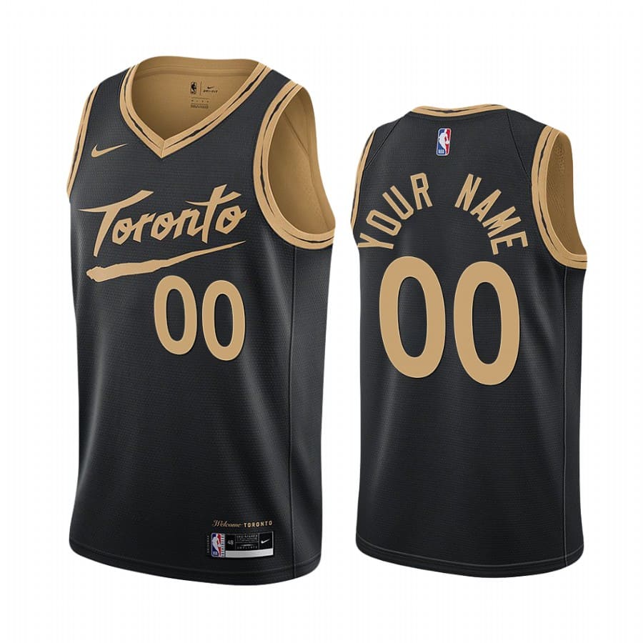 Баскетбольная джерси 2020-21 Toronto Raptors #00 Custom City Edition Black Swingman Jersey