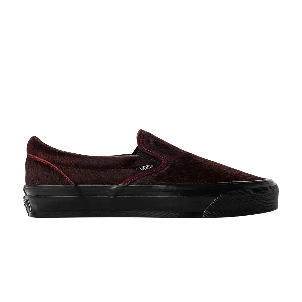 Кеды Vans Classic Slip-On 98 LX 'Pony Hair Burgundy Black'
