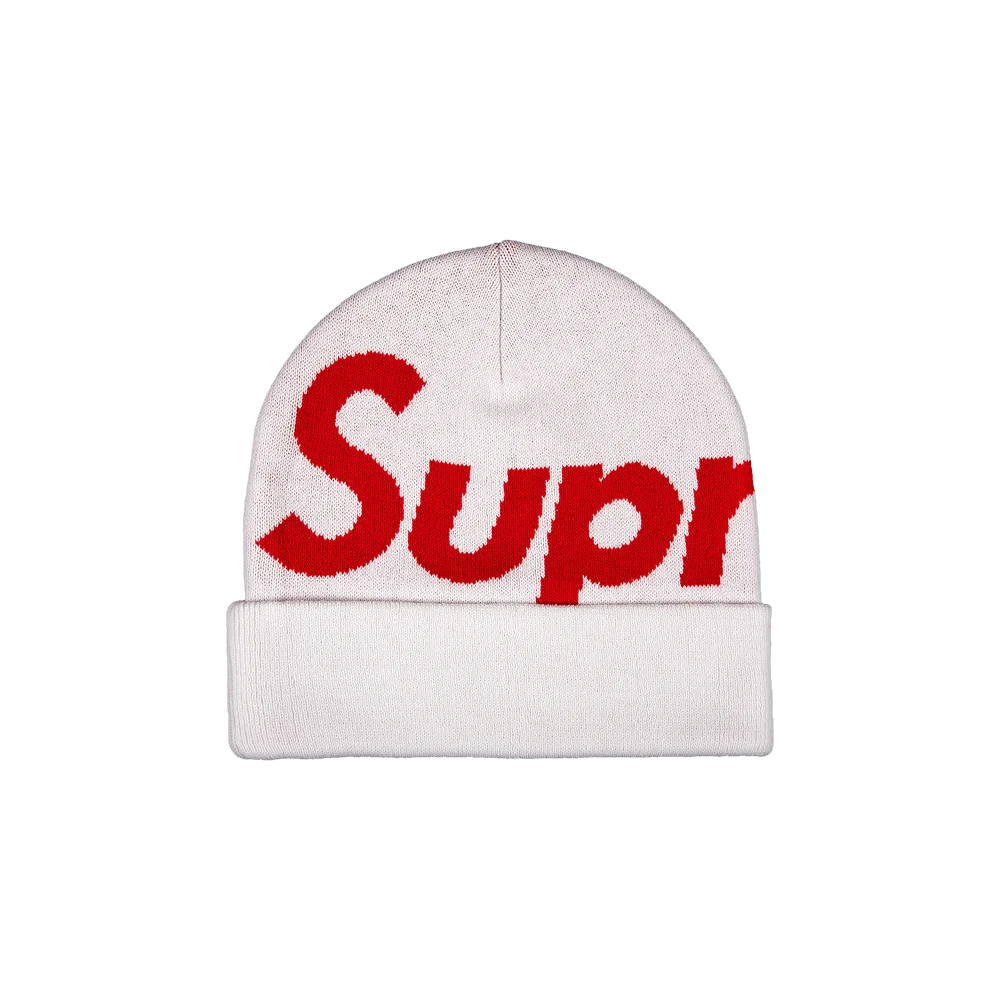Supreme Big Logo Beanie 'White'