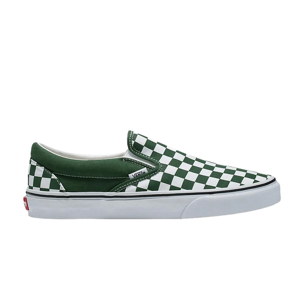 Кеды Vans Classic Slip-On 'Checkerboard Green'