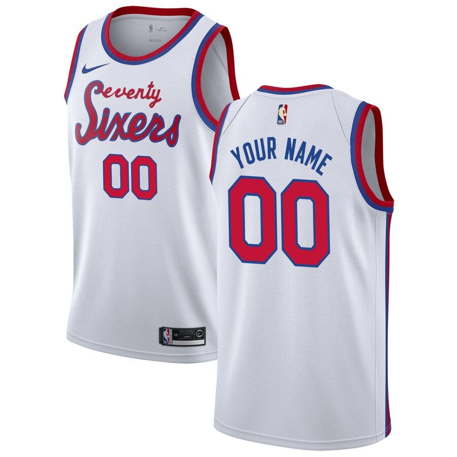 Баскетбольная джерси 2019-20 Philadelphia 76ers Hardwood Classics Custom Swingman White