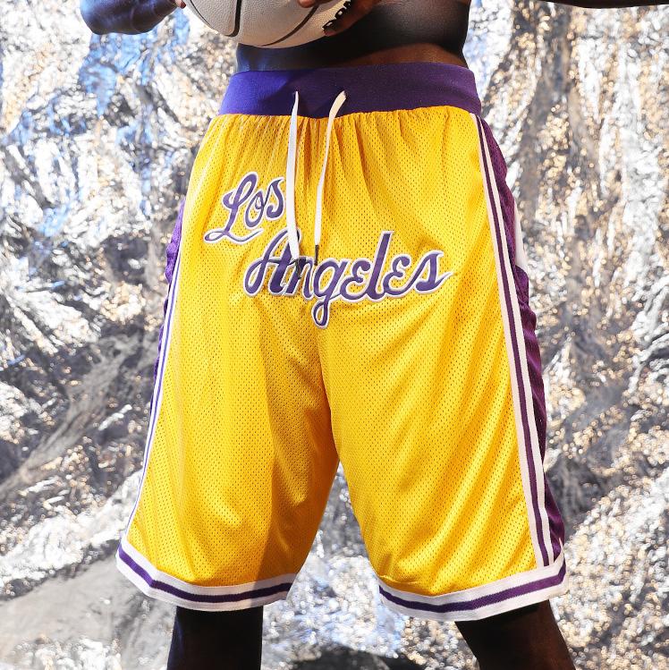 Баскетбольные шорты Ehot Los Angeles Lakers Yellow Shorts